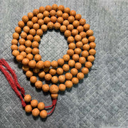 Buddhazens 108 Mala Beads Nepal Bodhi Seed Luck Wealth Tassel Bracelet Mala Bracelet BS 12mm