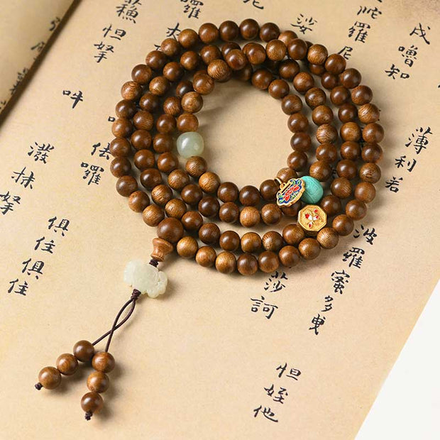 Buddhazens Tibetan Rosewood Protection Calm Bracelet Mala Mala Bracelet BS 1