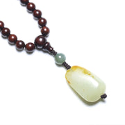 Tibetan Small Leaf Red Sandalwood Jade Mala Meditation Bracelet  (Extra 30% Off | USE CODE: FS30)