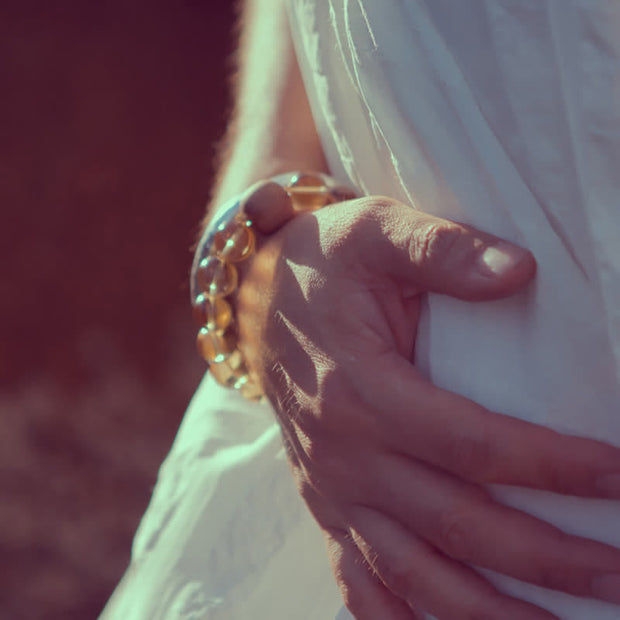 Buddhazens 108 Mala Beads 925 Sterling Silver Citrine Sandalwood Turquoise Protection Prosperity Bracelet Mala Bracelet BS 5