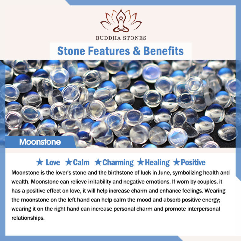 Buddha Stones 925 Sterling Silver Moonstone Cat Healing Necklace Pendant