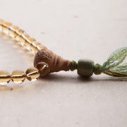 Buddhazens 108 Mala Beads 925 Sterling Silver Citrine Sandalwood Turquoise Protection Prosperity Bracelet Mala Bracelet BS 21