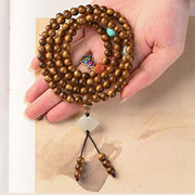 Buddhazens Tibetan Rosewood Protection Calm Bracelet Mala Mala Bracelet BS 15