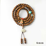 Buddhazens Tibetan Rosewood Protection Calm Bracelet Mala Mala Bracelet BS 6mm*108 Rosewood