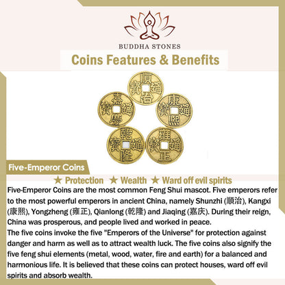 FREE Today: Wealth and Luck Handmade Five Emperor Coins String Braided Bracelet