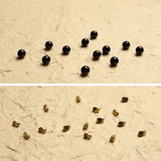 Buddhazens Tibetan 108 Mala Beads Black Onyx Three-eyed Dzi Beads Protection Bracelet Mala Bracelet BS 9