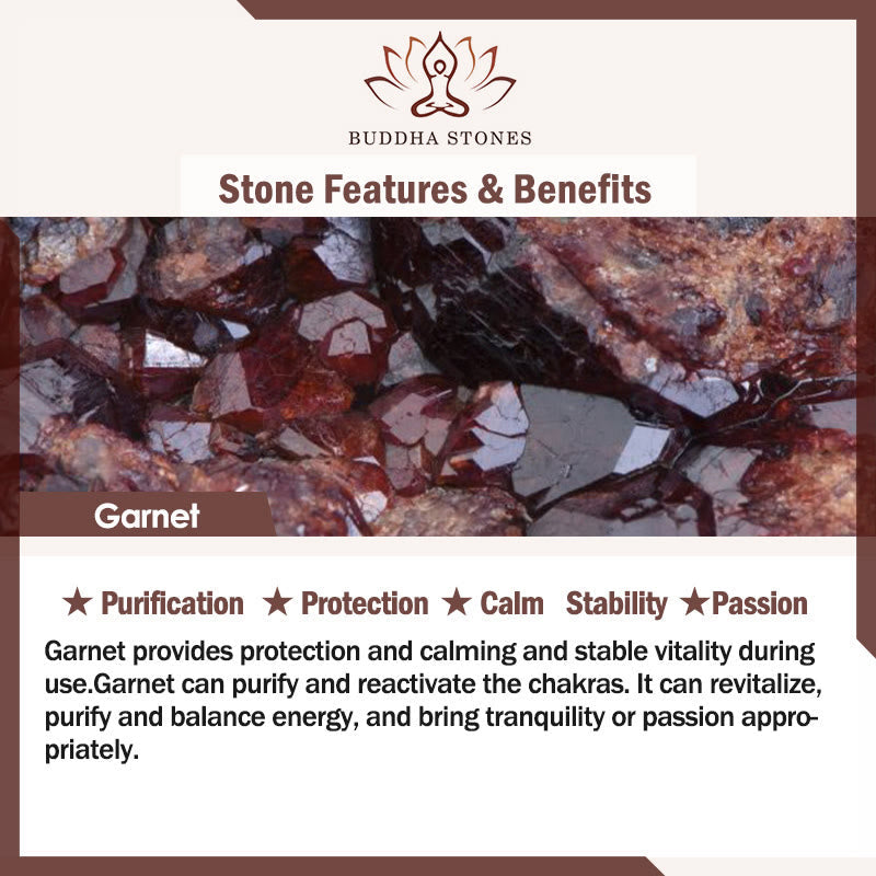 Buddha Stones Garnet Beads Strawberry Quartz Pixiu Protection Ring