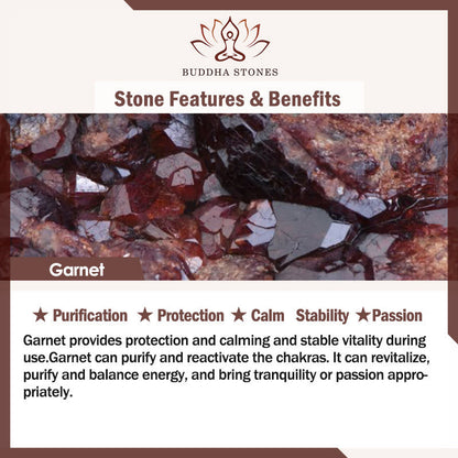 Buddha Stones Garnet Beads Strawberry Quartz Pixiu Protection Ring