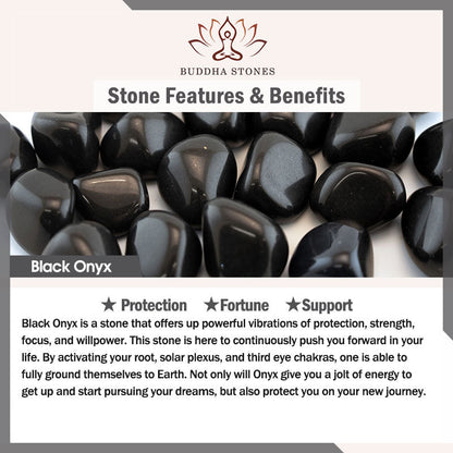 FREE Today: Support and Fortune Natural Frosted Black Onyx Square Lava Rock Bracelet