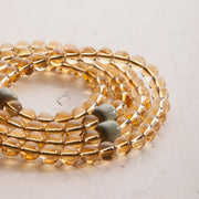 Buddhazens 108 Mala Beads 925 Sterling Silver Citrine Sandalwood Turquoise Protection Prosperity Bracelet Mala Bracelet BS 19