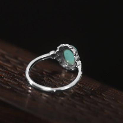 925 Sterling Silver Tibetan Turquoise Red Agate Protection Ring (Extra 30% Off | USE CODE: FS30)