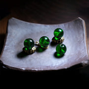 Buddhazens Tibetan 108 Mala Beads Multicolored Liuli Glass Bead Chinese Zodiac Nine Palaces Eight Diagrams Charm Bracelet Mala Bracelet BS 12