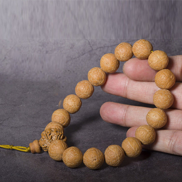 Buddha Stones Bodhi Seed Luck Auspiciousness Wrist Mala Tassel Pocket Mala Wrist Mala BS 1