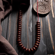 Buddhazens Natural Tibet 108 Mala Beads Purple Bodhi Seed Hetian Cyan Jade Copper Dorje Peace Bracelet Mala Bracelet BS 18