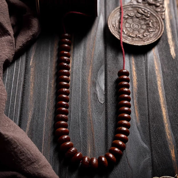 Buddhazens Natural Tibet 108 Mala Beads Purple Bodhi Seed Hetian Cyan Jade Copper Dorje Peace Bracelet Mala Bracelet BS 18