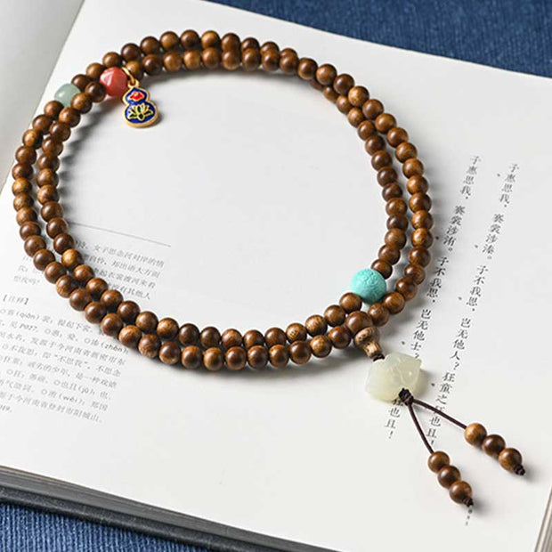 Buddhazens Tibetan Rosewood Protection Calm Bracelet Mala Mala Bracelet BS 12