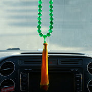 Buddhazens Natural Green Agate Wrist Mala Power Tassels Pocket Mala Car Decoration Wrist Mala&Decorations BS 4