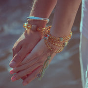 Buddhazens 108 Mala Beads 925 Sterling Silver Citrine Sandalwood Turquoise Protection Prosperity Bracelet Mala Bracelet BS 1