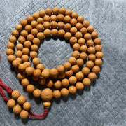 Buddhazens 108 Mala Beads Nepal Bodhi Seed Luck Wealth Tassel Bracelet Mala Bracelet BS 11.5mm