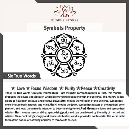 Buddha Stones Six True Words Balance Calm Titanium Steel Ring (Extra 30% Off | USE CODE: FS30)
