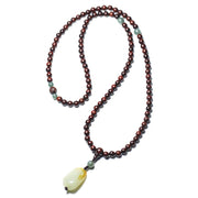 Tibetan Small Leaf Red Sandalwood Jade Mala Meditation Bracelet  (Extra 30% Off | USE CODE: FS30)